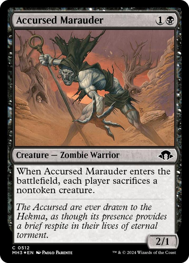 Accursed Marauder (Ripple Foil) 512 card from Modern Horizons 3