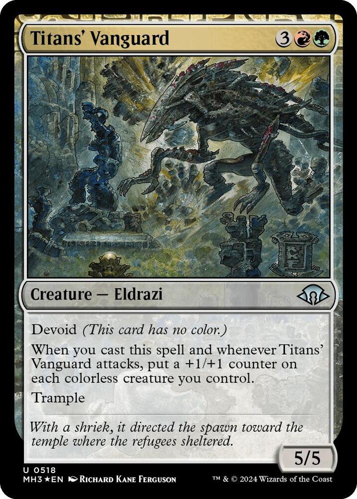 Titans' Vanguard (Ripple Foil) 518 card from Modern Horizons 3