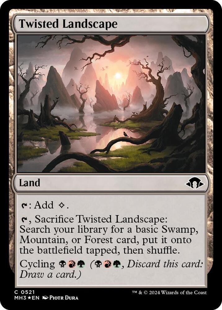 Twisted Landscape (Ripple Foil) 521 card from Modern Horizons 3