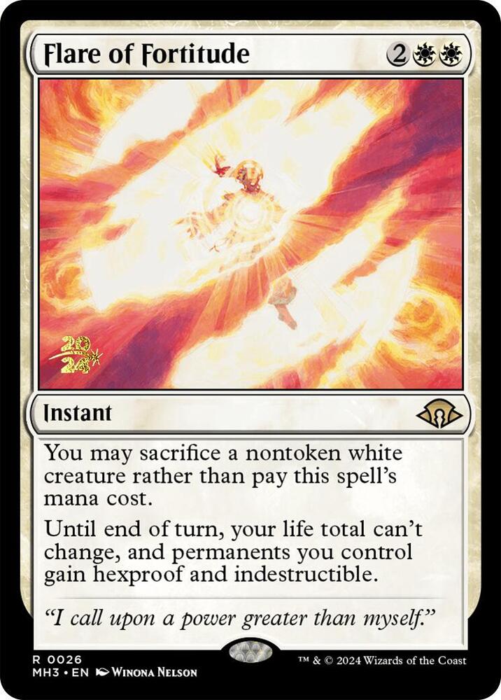Flare of Fortitude 26 card from Prerelease Cards