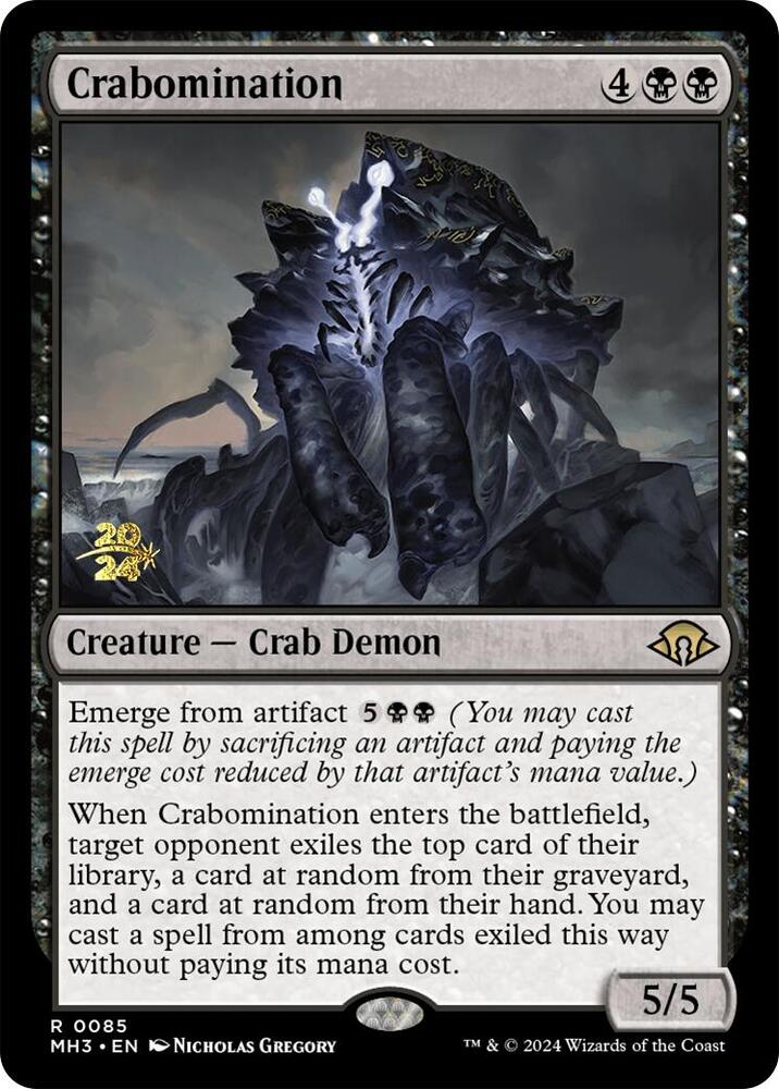 Crabomination 85 card from Prerelease Cards