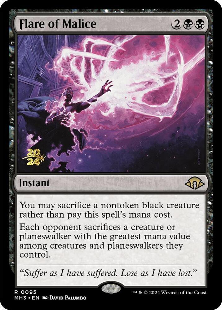 Flare of Malice 95 card from Prerelease Cards