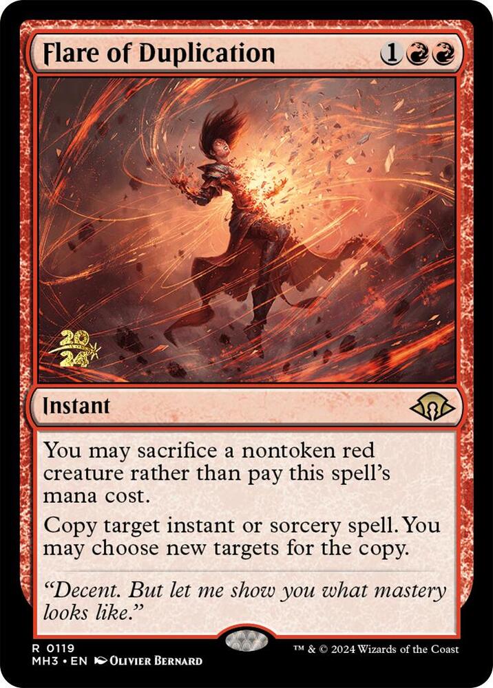 Flare of Duplication 119 card from Prerelease Cards