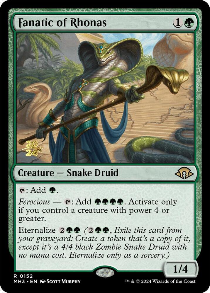 Fanatic of Rhonas 152 card from Prerelease Cards