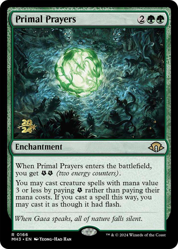 Primal Prayers 166 card from Prerelease Cards