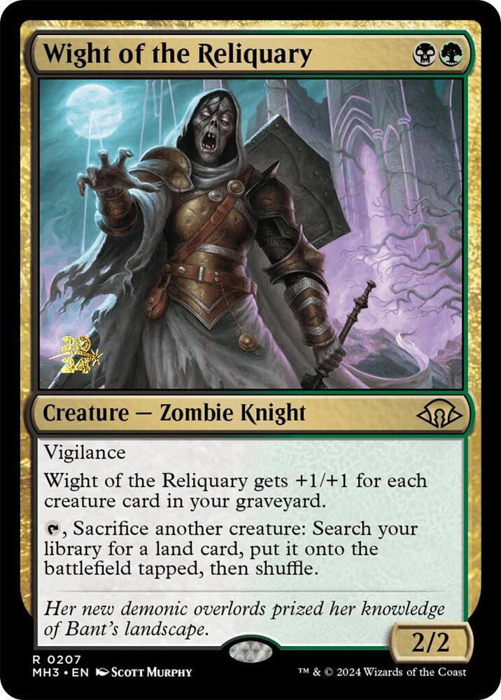 Wight of the Reliquary 207 card from Prerelease Cards