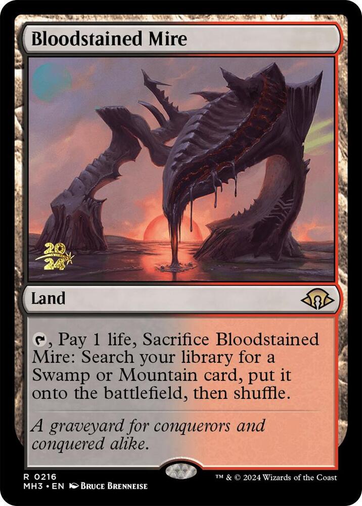 Bloodstained Mire 216 card from Prerelease Cards