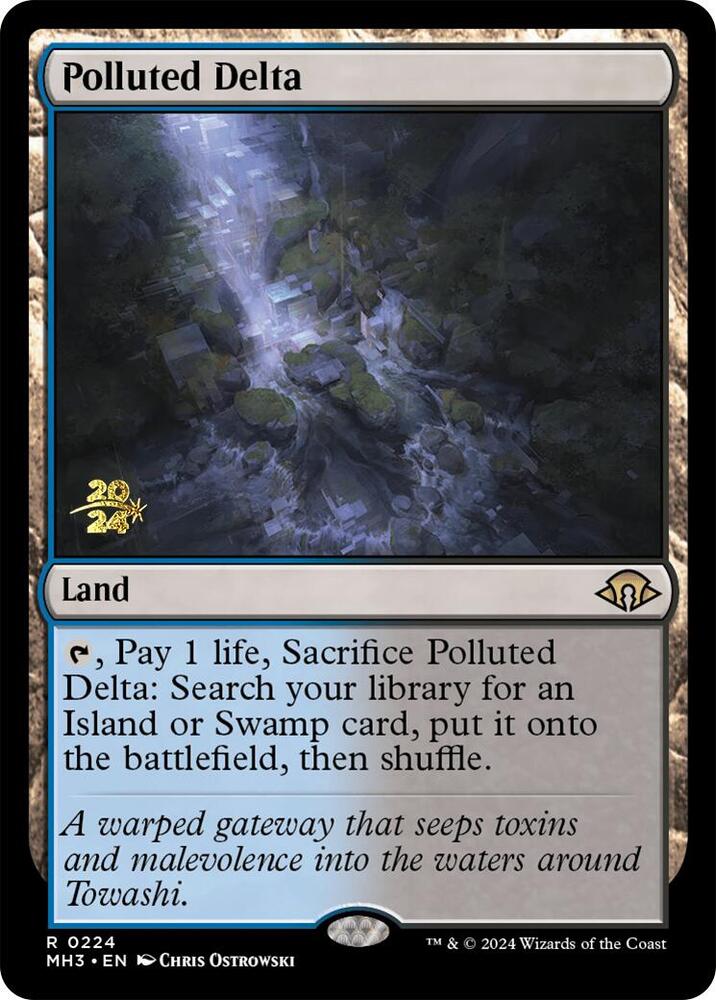 Polluted Delta 224 card from Prerelease Cards