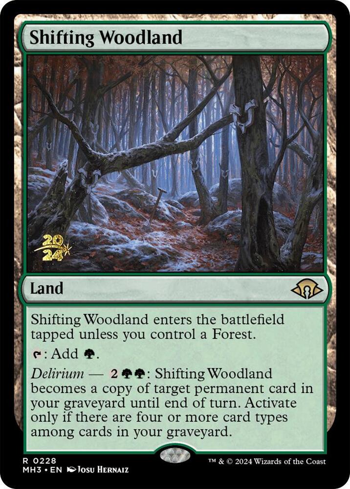 Shifting Woodland 228 card from Prerelease Cards