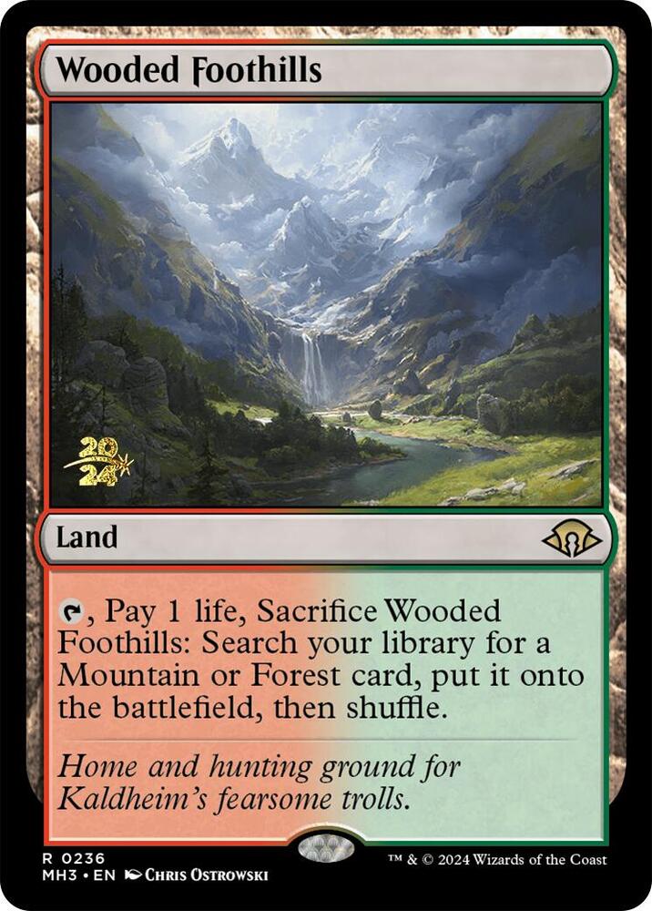 Wooded Foothills 236 card from Prerelease Cards