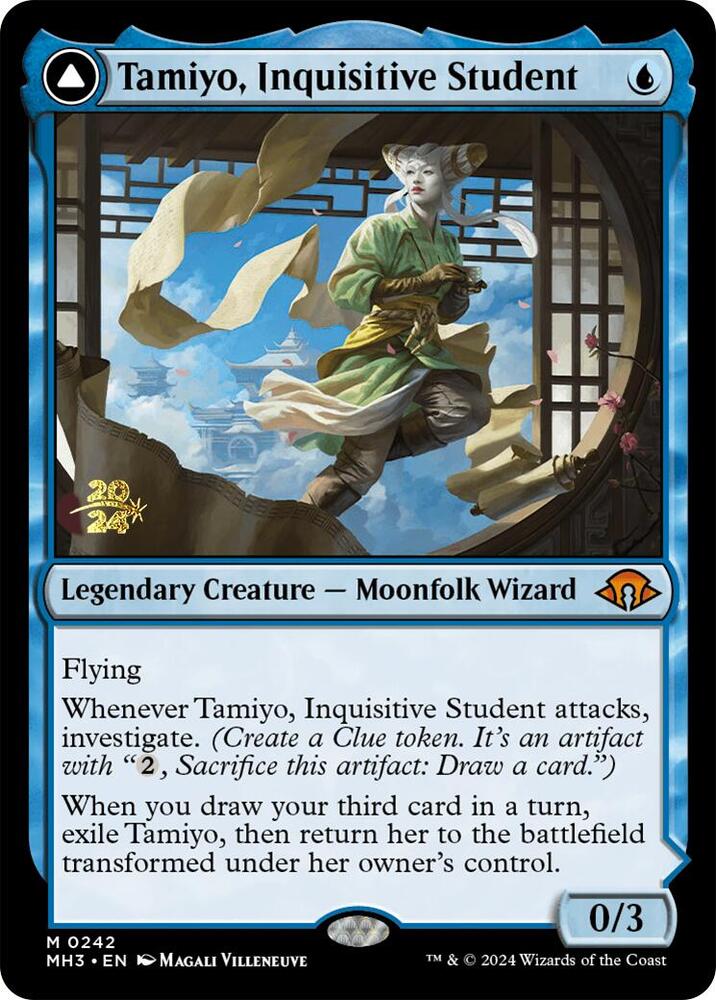Tamiyo, Inquisitive Student 242 card from Prerelease Cards