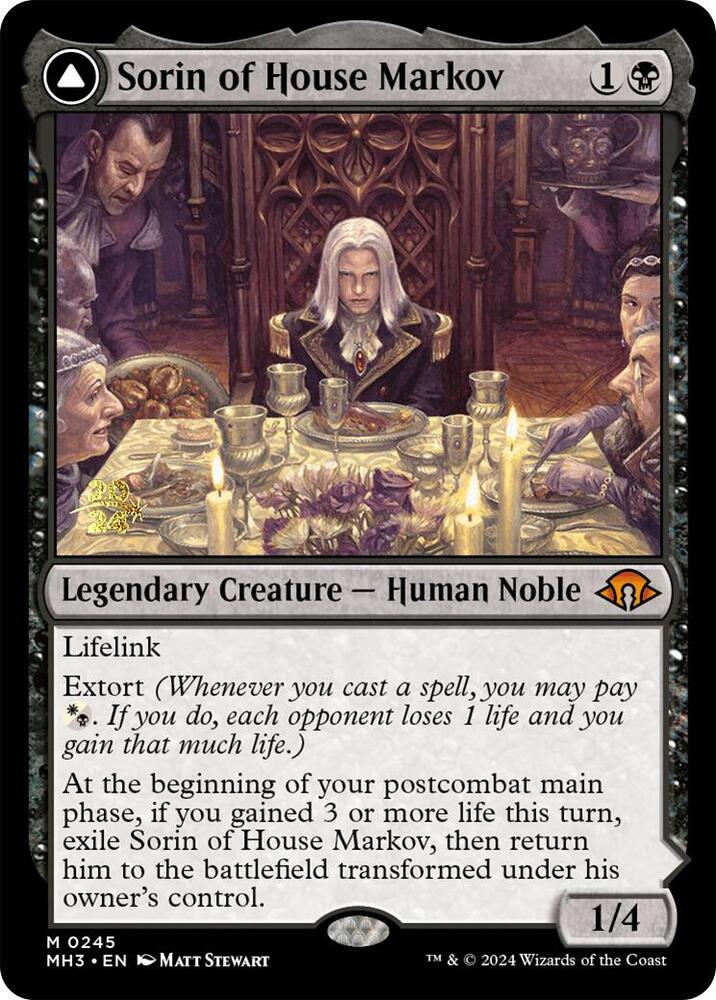 Sorin of House Markov 245 card from Prerelease Cards