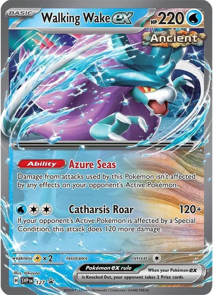 Walking Wake ex 127 card from SV: Scarlet & Violet Promo Cards