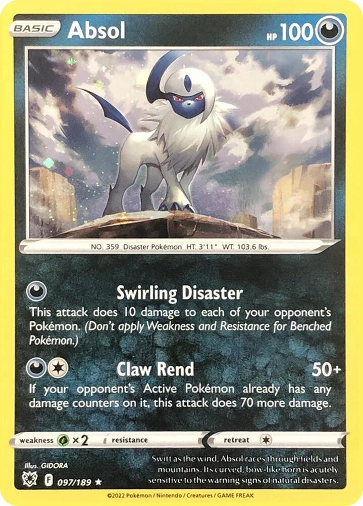 Absol (Cosmos Holo) 097/189 card from Miscellaneous Cards & Products