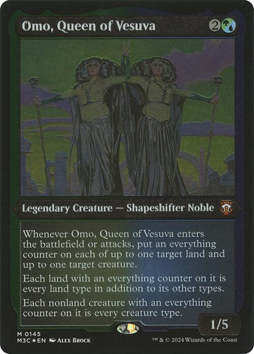 Omo, Queen of Vesuva (Display Commander) - Thick Stock 145 card from Commander: Modern Horizons 3
