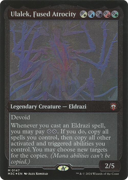 Ulalek, Fused Atrocity (Display Commander) - Thick Stock 147 card from Commander: Modern Horizons 3