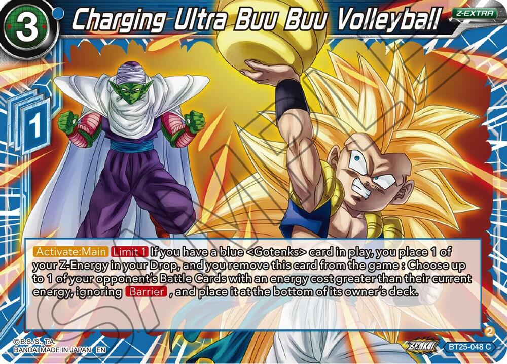 Charging Ultra Buu Buu Volleyball BT25-048 card from Legend of the Dragon Balls