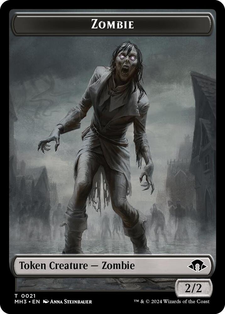 Zombie // Insect Double-Sided Token 21 // 27 card from Modern Horizons 3