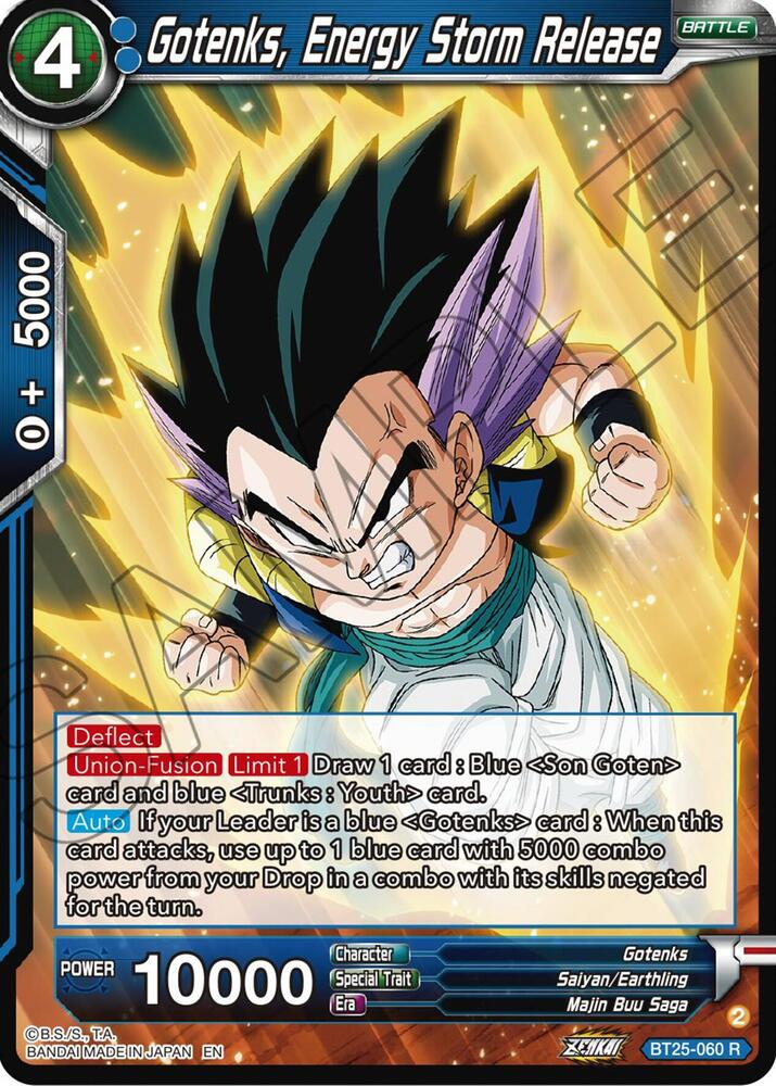 Gotenks, Energy Storm Release BT25-060 card from Legend of the Dragon Balls
