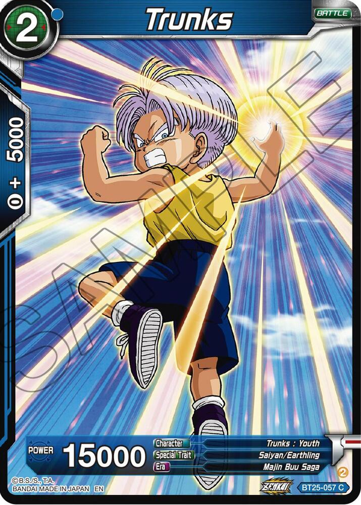 Trunks BT25-057 card from Legend of the Dragon Balls
