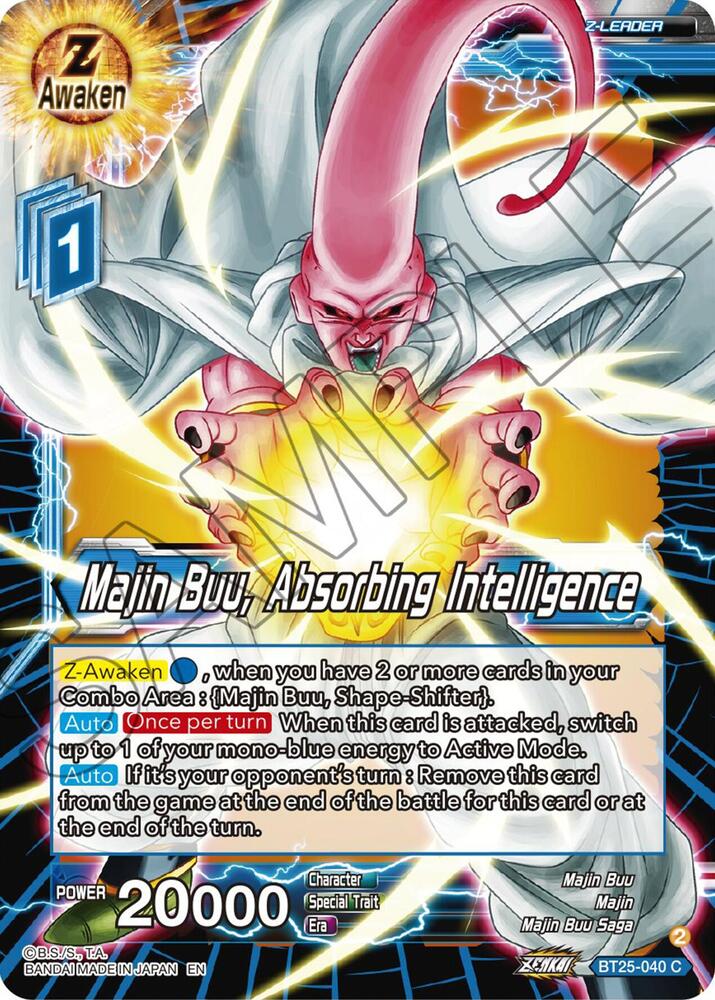 Majin Buu, Absorbing Intelligence BT25-040 card from Legend of the Dragon Balls
