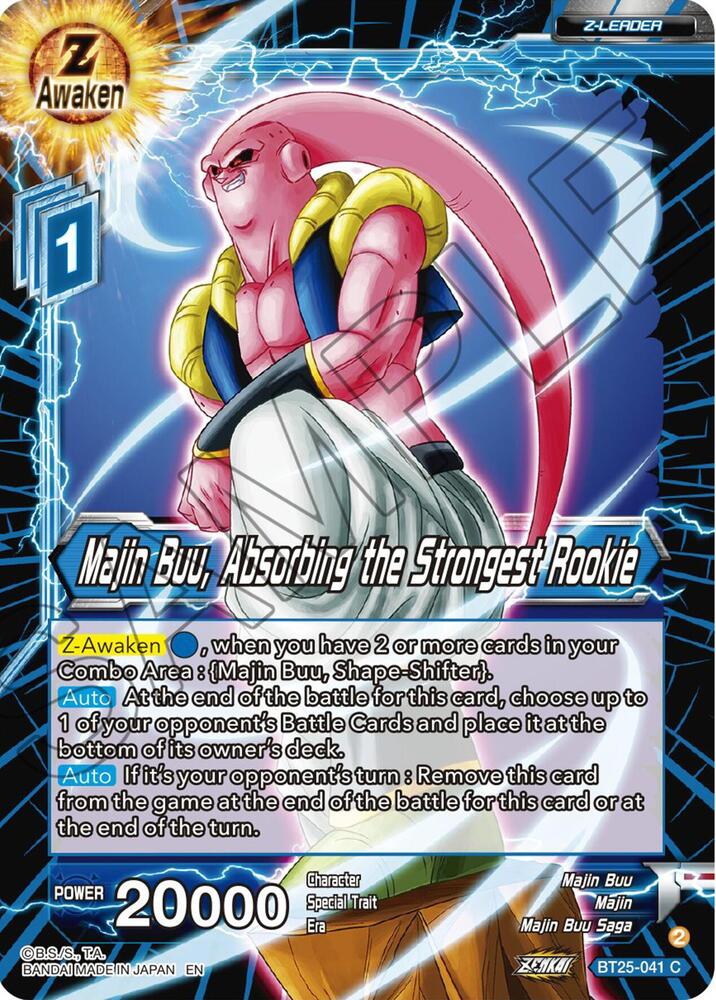 Majin Buu, Absorbing the Strongest Rookie BT25-041 card from Legend of the Dragon Balls