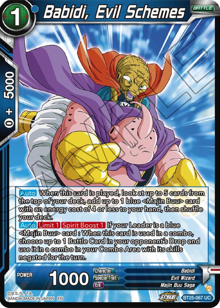 Babidi, Evil Schemes BT25-067 card from Legend of the Dragon Balls