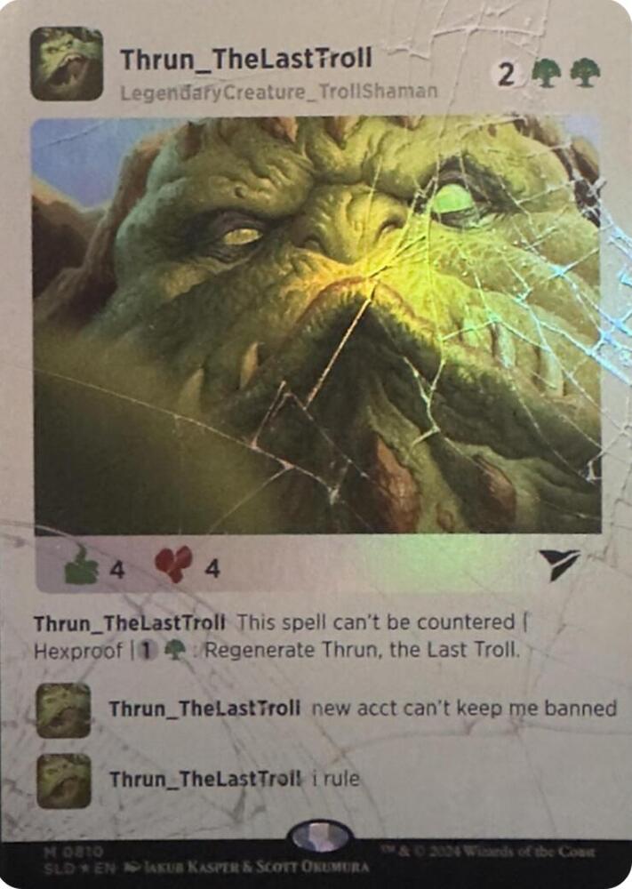 Thrun, the Last Troll (Rainbow Foil) 810 card from Secret Lair Drop Series
