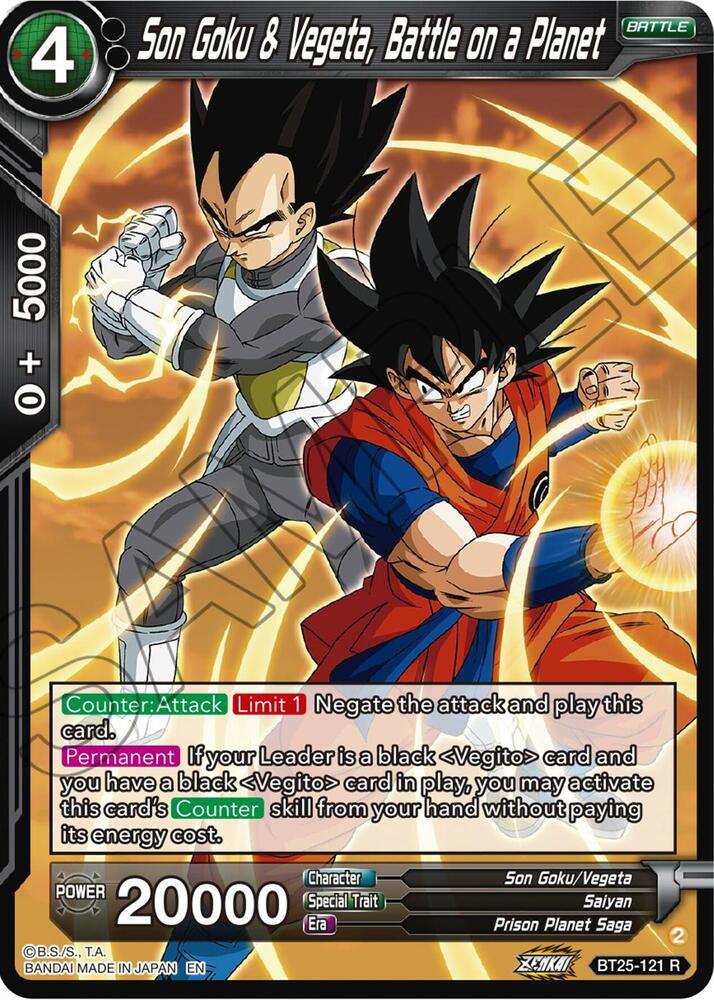 Son Goku & Vegeta, Battle on a Planet BT25-121 card from Legend of the Dragon Balls