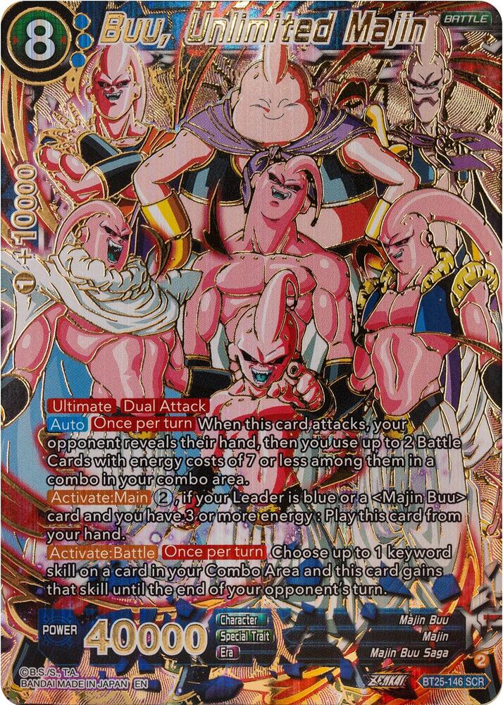 Buu, Unlimited Majin BT25-146 card from Legend of the Dragon Balls