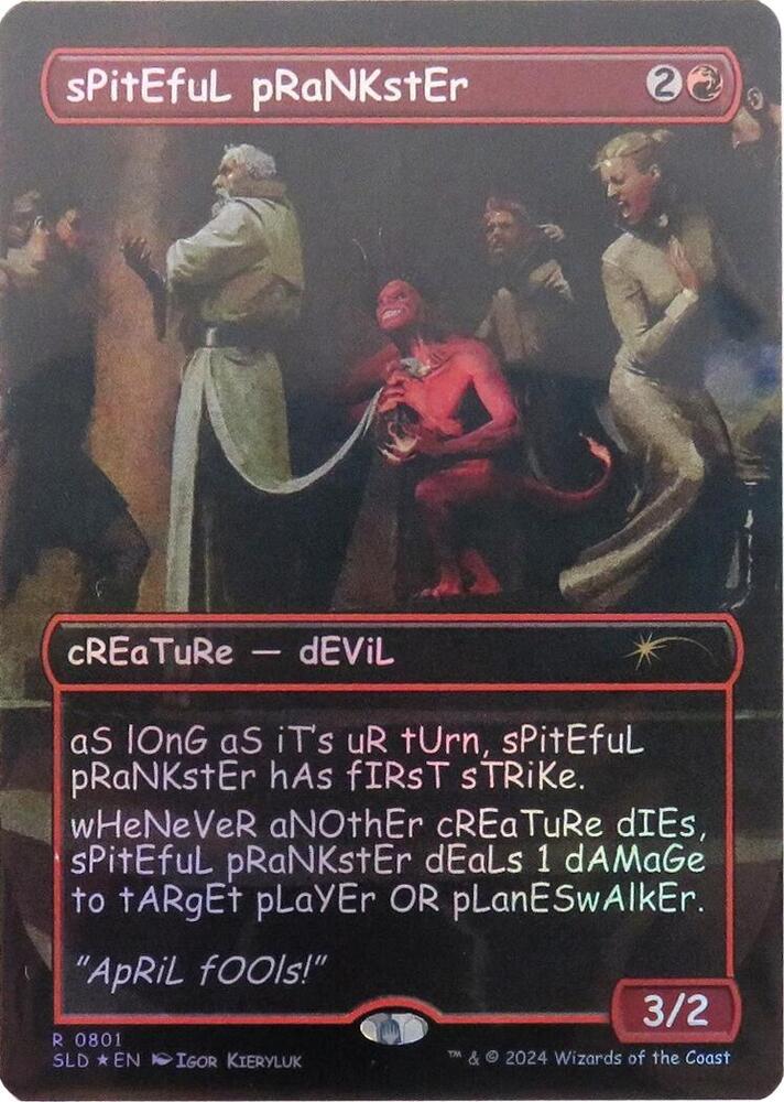 sPitEfuL pRaNKstEr (Rainbow Foil) 801 card from Secret Lair Drop Series