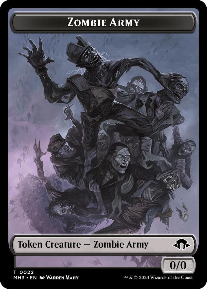Zombie Army Token 22 card from Modern Horizons 3