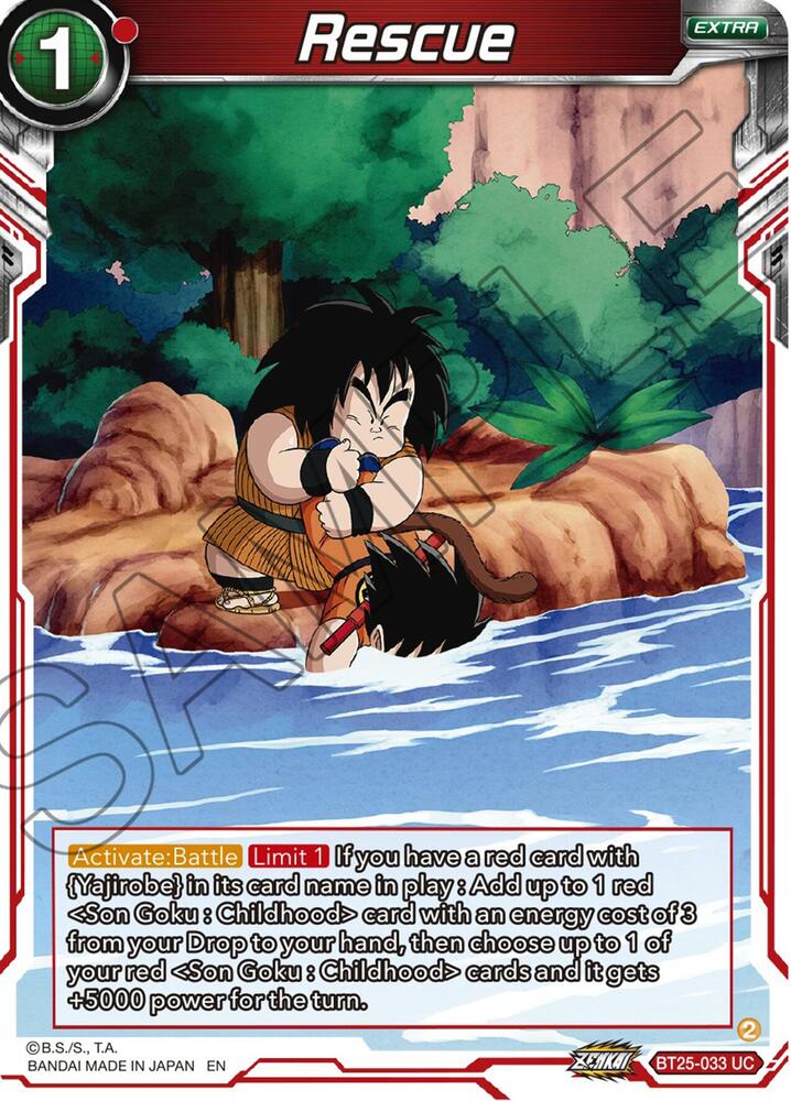 Rescue BT25-033 card from Legend of the Dragon Balls