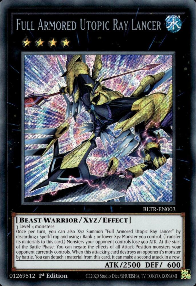 Full Armored Utopic Ray Lancer BLTR-EN003 card from Battles of Legend: Terminal Revenge