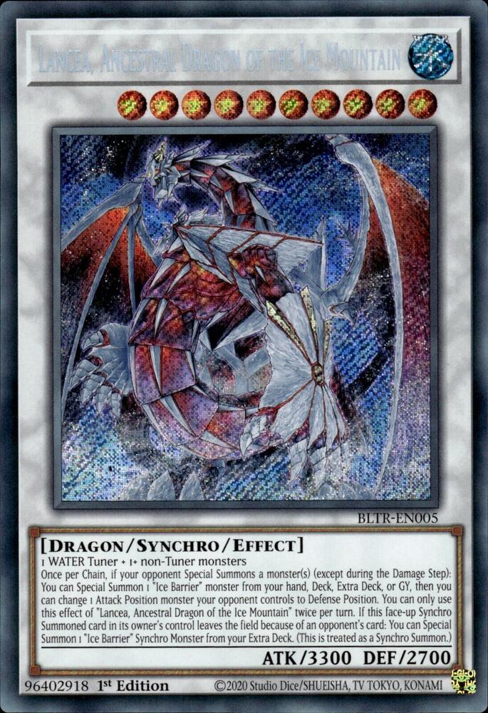 Lancea, Ancestral Dragon of the Ice Mountain BLTR-EN005 card from Battles of Legend: Terminal Revenge