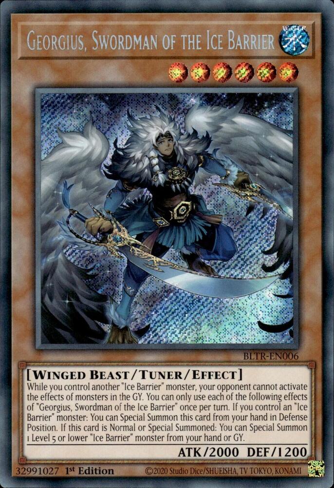 Georgius, Swordman of the Ice Barrier BLTR-EN006 card from Battles of Legend: Terminal Revenge