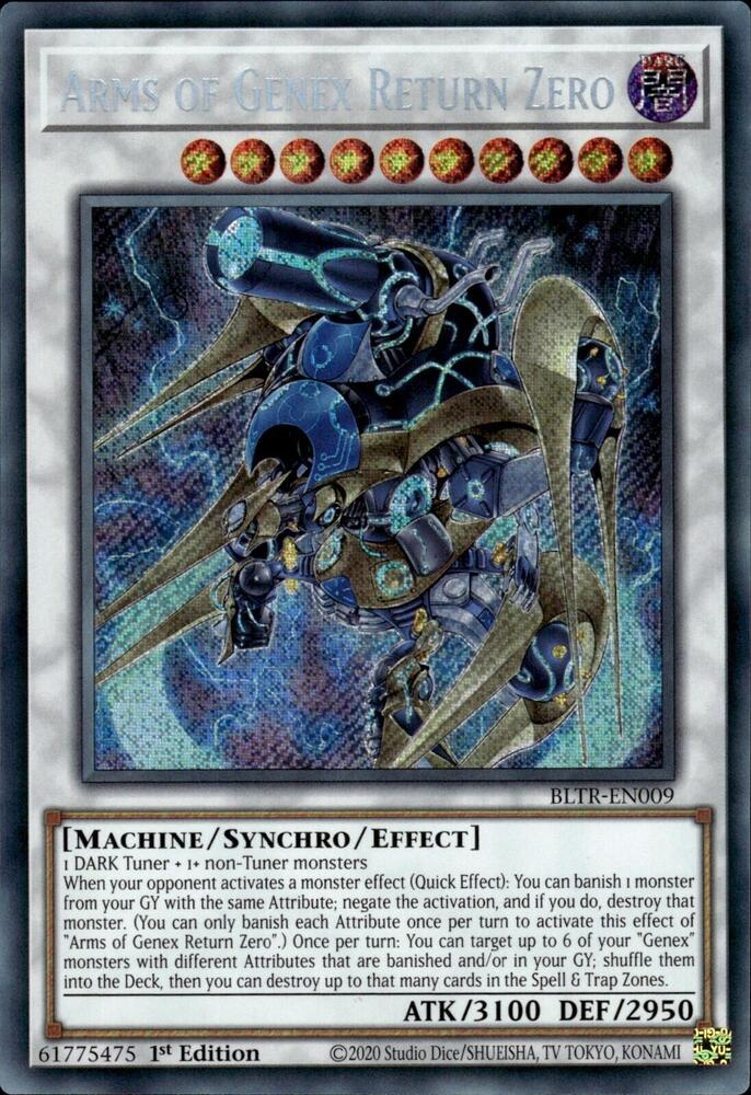 Arms of Genex Return Zero BLTR-EN009 card from Battles of Legend: Terminal Revenge
