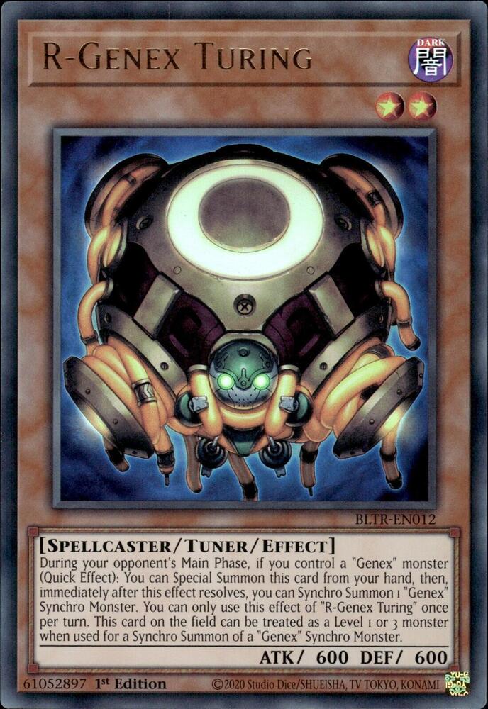 R-Genex Turing BLTR-EN012 card from Battles of Legend: Terminal Revenge