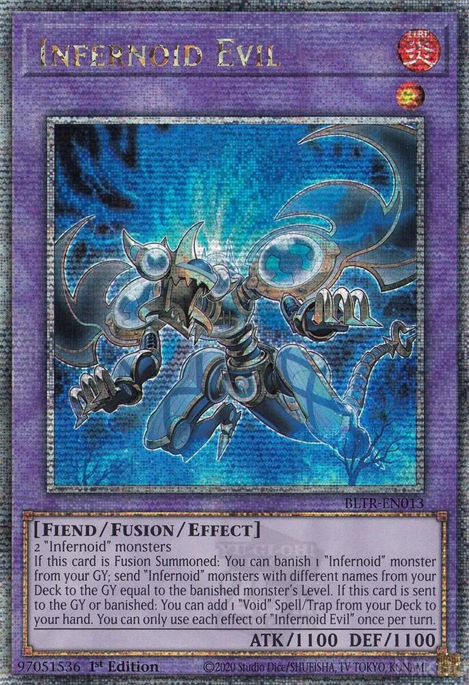 Infernoid Evil (Quarter Century Secret Rare) BLTR-EN013 card from Battles of Legend: Terminal Revenge