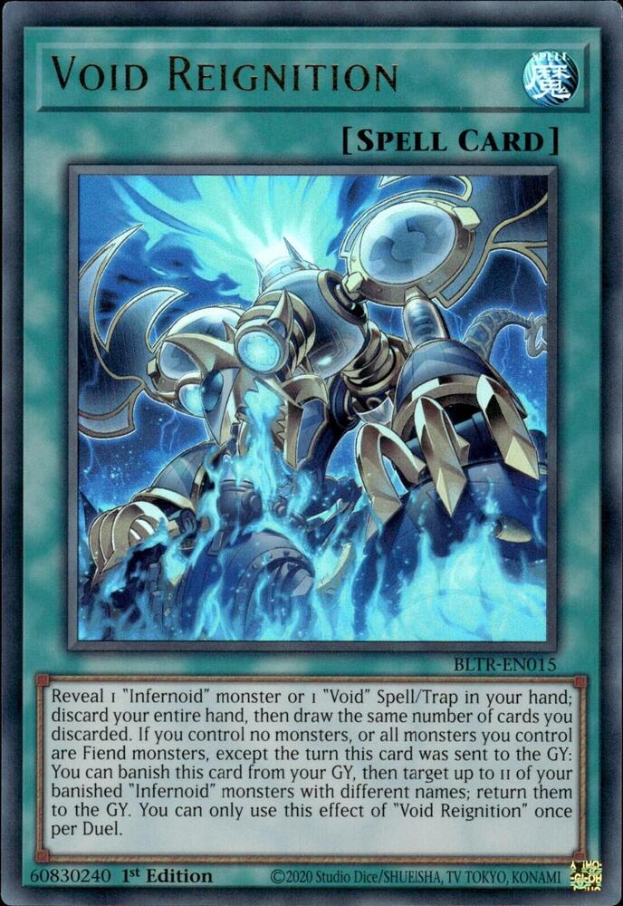 Void Reignition BLTR-EN015 card from Battles of Legend: Terminal Revenge