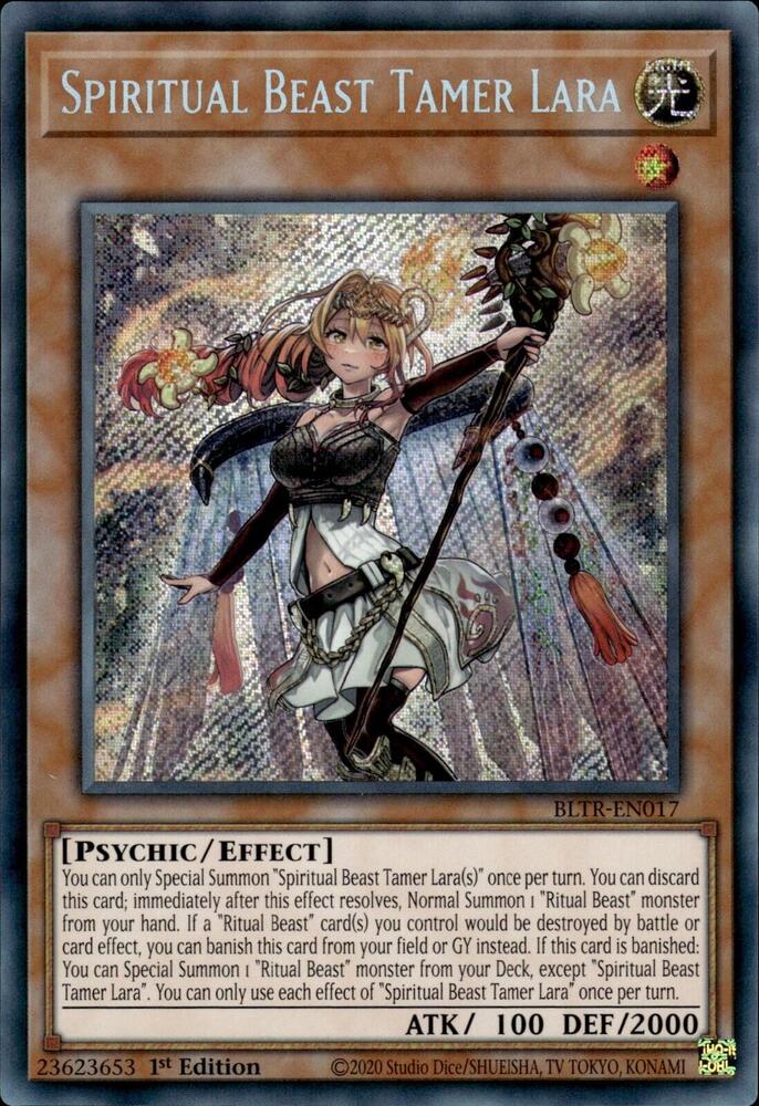 Spiritual Beast Tamer Lara BLTR-EN017 card from Battles of Legend: Terminal Revenge