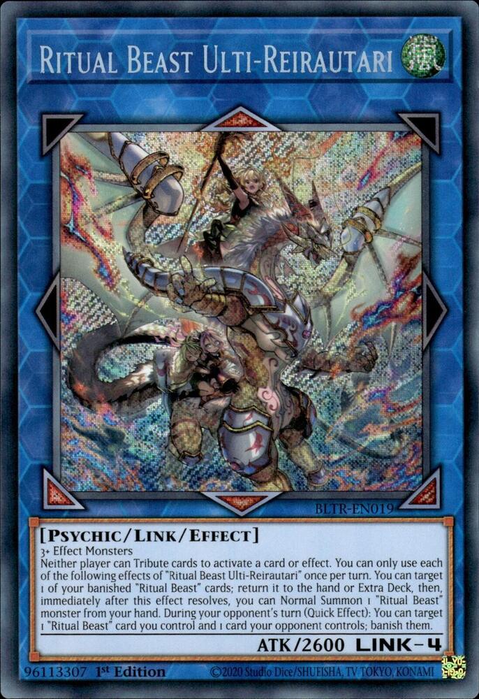 Ritual Beast Ulti-Reirautari BLTR-EN019 card from Battles of Legend: Terminal Revenge
