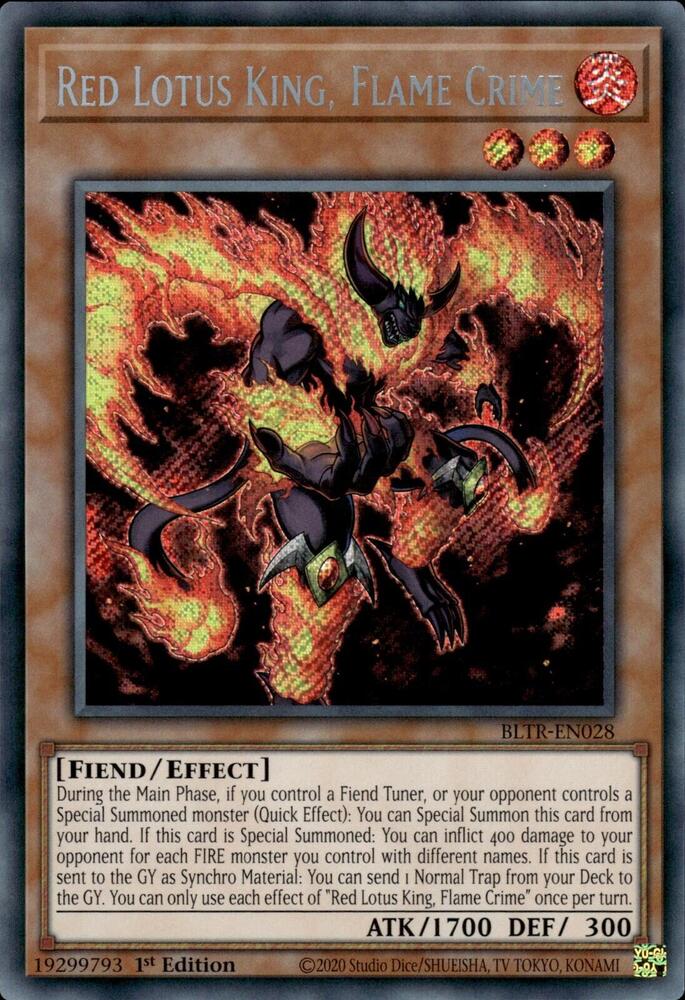 Red Lotus King, Flame Crime BLTR-EN028 card from Battles of Legend: Terminal Revenge