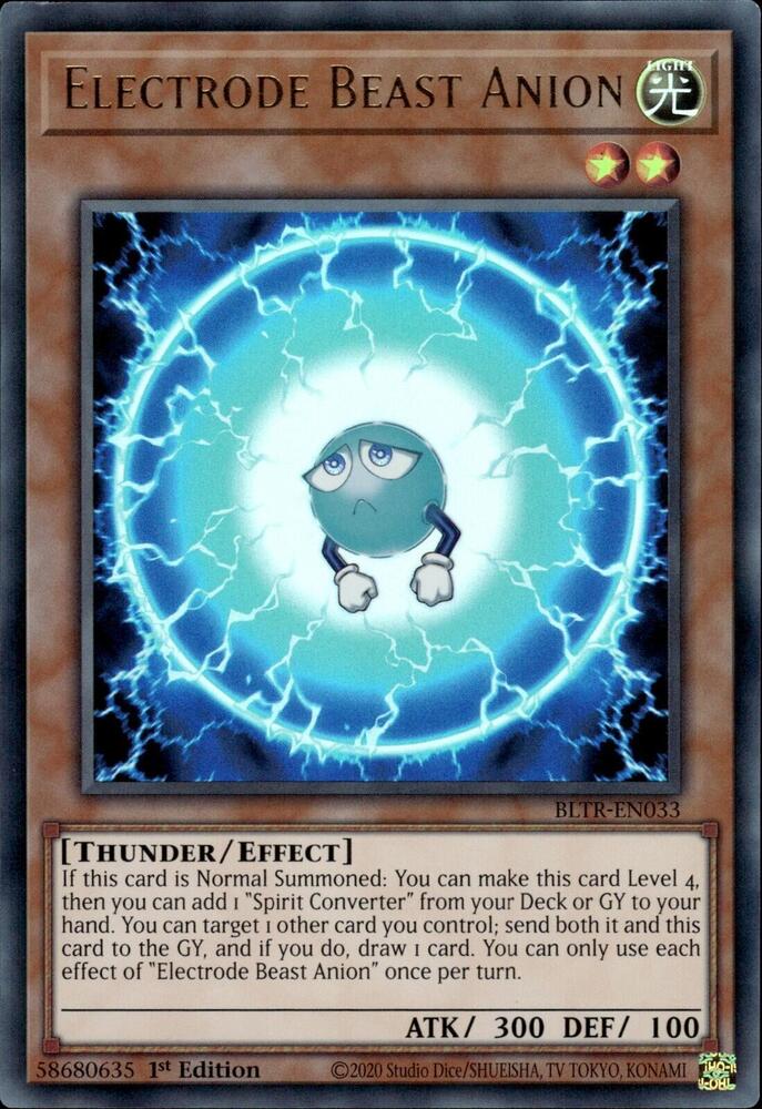 Electrode Beast Anion BLTR-EN033 card from Battles of Legend: Terminal Revenge
