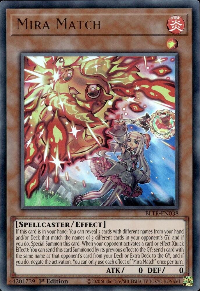 Mira Match BLTR-EN038 card from Battles of Legend: Terminal Revenge