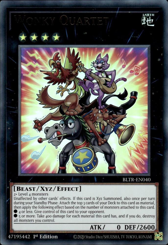 Wonky Quartet BLTR-EN040 card from Battles of Legend: Terminal Revenge