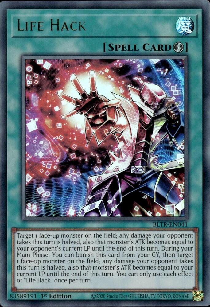 Life Hack BLTR-EN041 card from Battles of Legend: Terminal Revenge