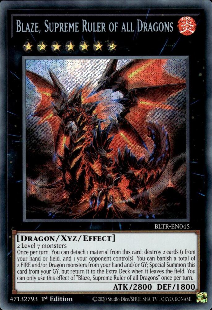 Blaze, Supreme Ruler of all Dragons BLTR-EN045 card from Battles of Legend: Terminal Revenge