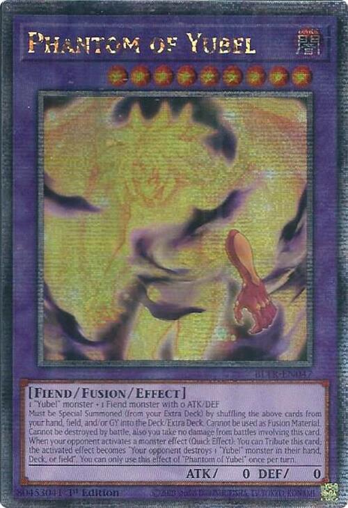 Phantom of Yubel (Quarter Century Secret Rare) BLTR-EN047 card from Battles of Legend: Terminal Revenge