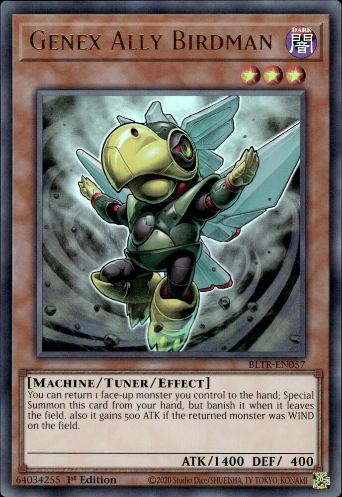 Genex Ally Birdman BLTR-EN057 card from Battles of Legend: Terminal Revenge
